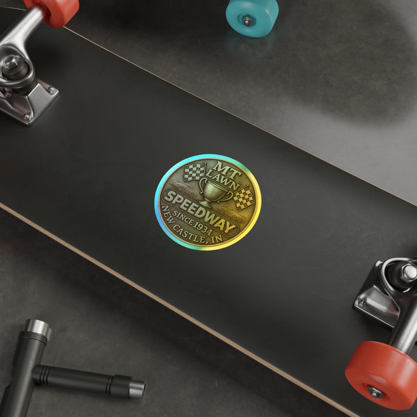 Mt Lawn Trophy Holographic Die-Cut Sticker