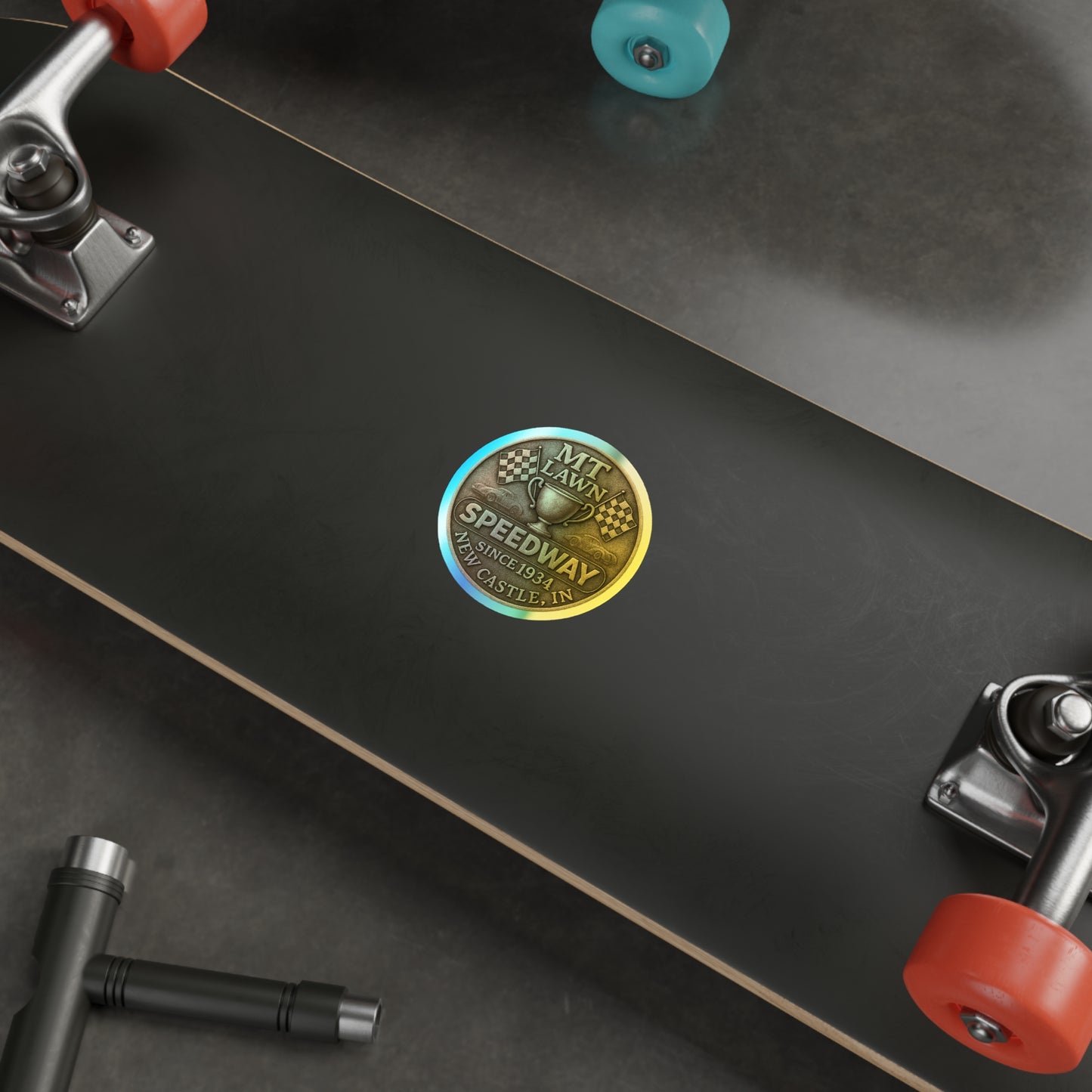Mt Lawn Trophy Holographic Die-Cut Sticker