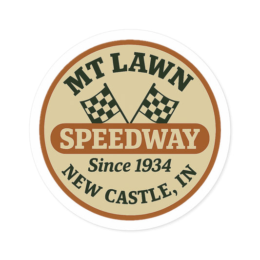 Vintage Speedway Round Stickers, Retro Decor, Race Track Stickers, Outdoor/Indoor Use, Gift for Racing Fans, Car Enthusiasts