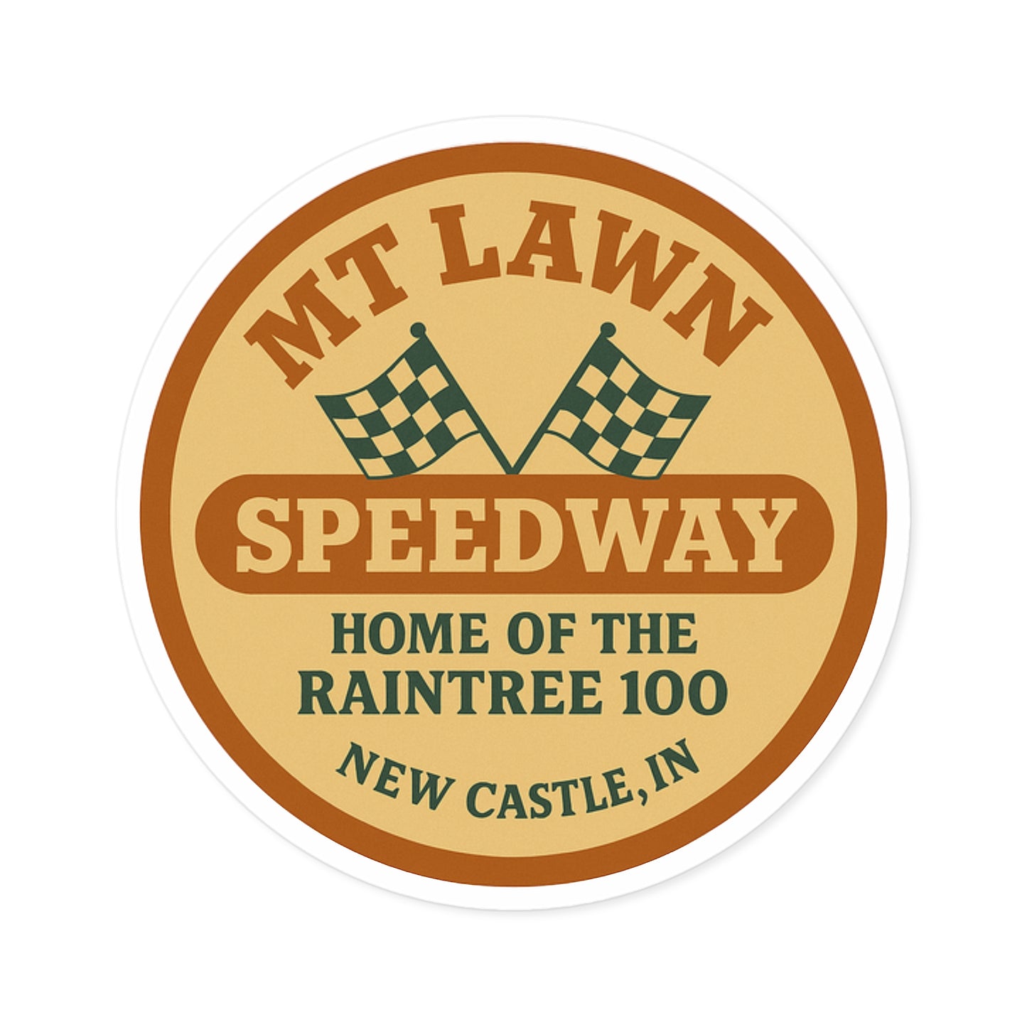 Raintree 1 Vintage Speedway Round Stickers
