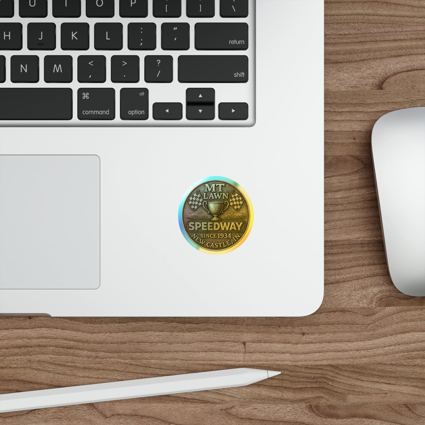 Mt Lawn Trophy Holographic Die-Cut Sticker