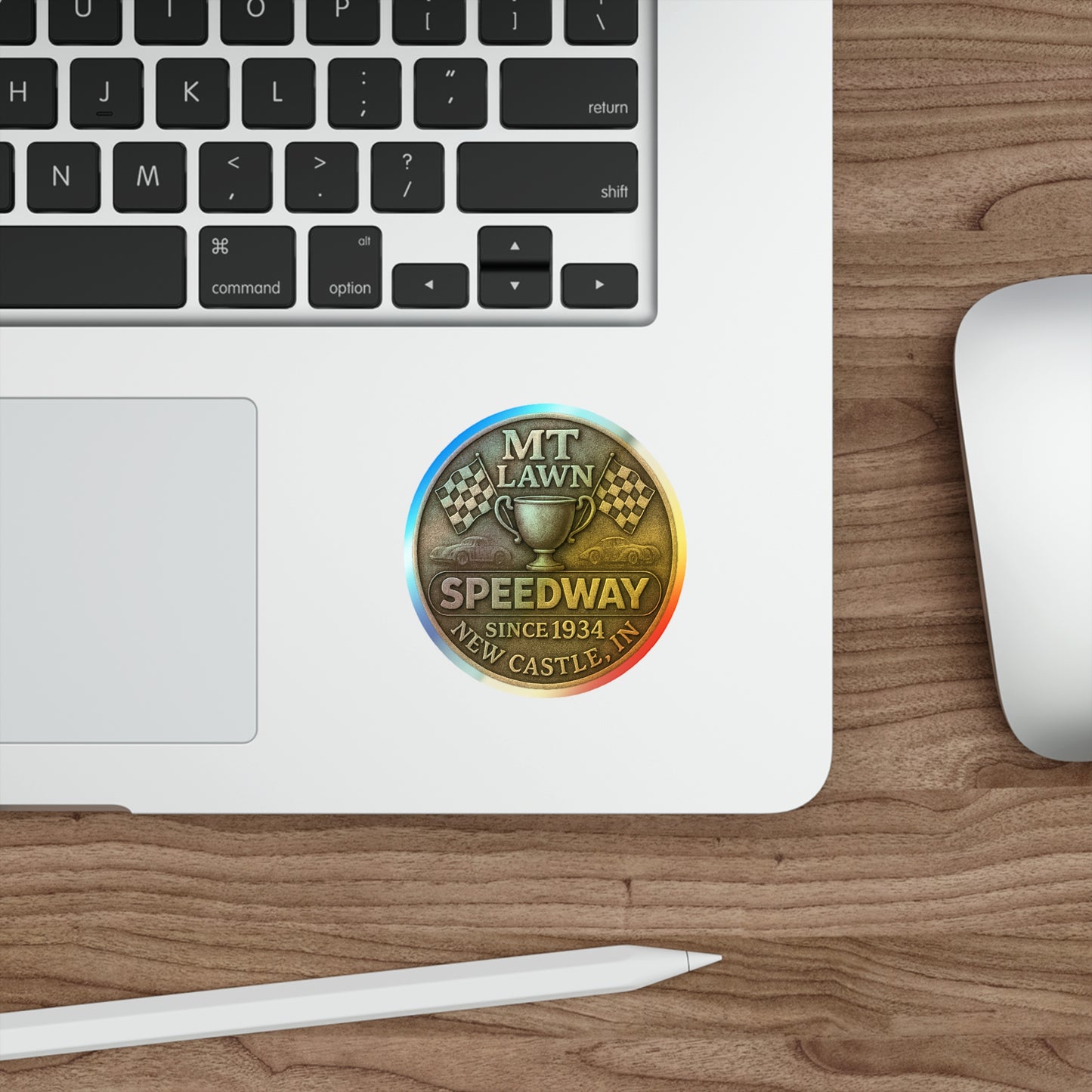 Mt Lawn Trophy Holographic Die-Cut Sticker
