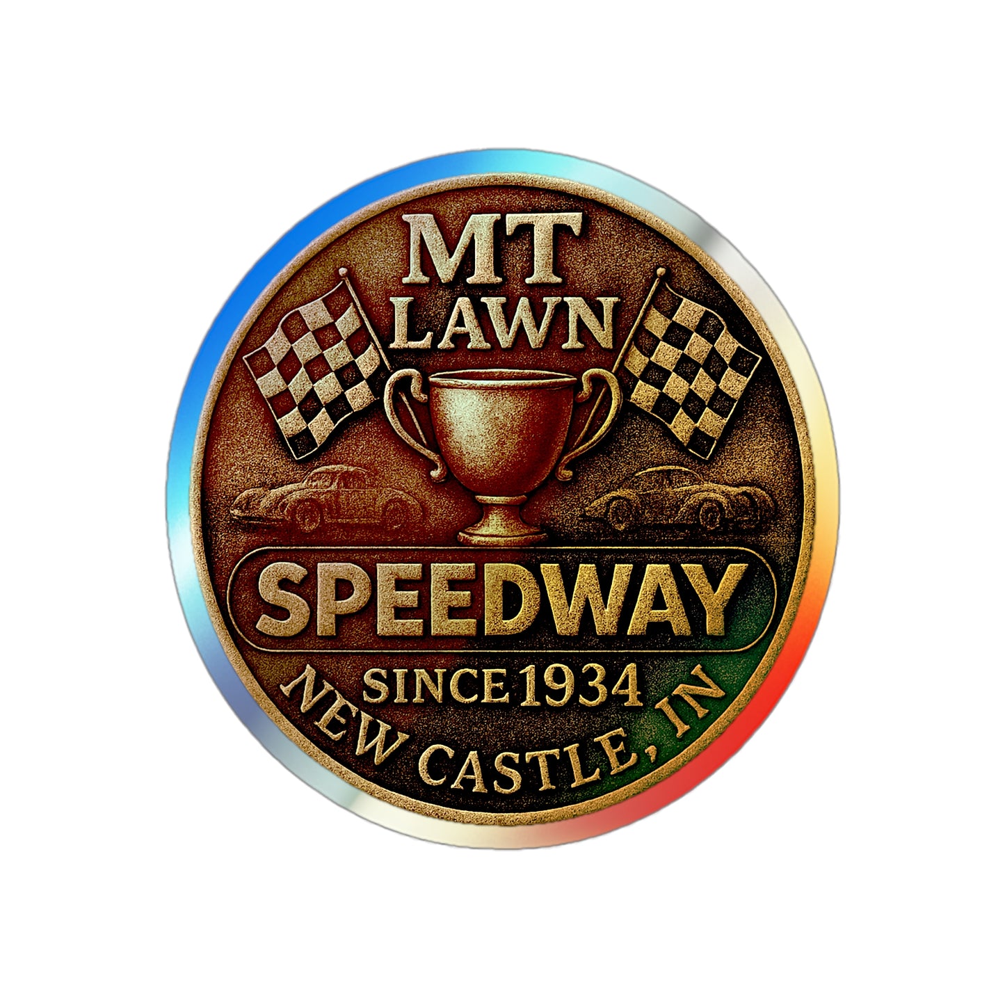 Mt Lawn Trophy Holographic Die-Cut Sticker
