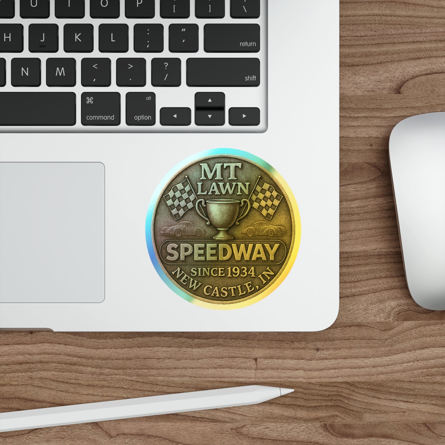 Mt Lawn Trophy Holographic Die-Cut Sticker